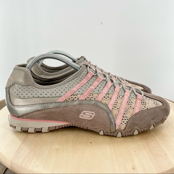 Skechers Shoes - Skechers Bikers Grapevine Casual Shoes size 10 taupe/pink